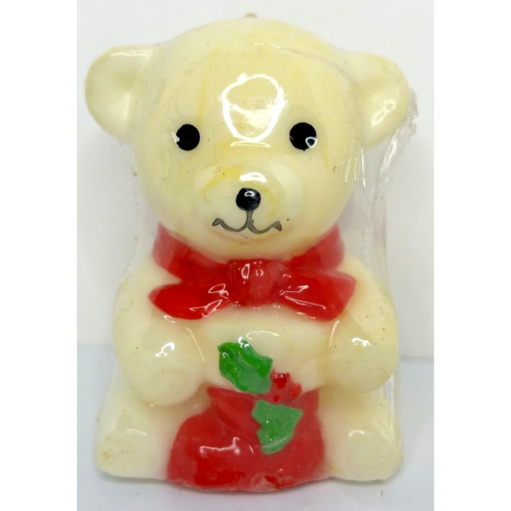 Vintage Target Christmas Holiday Bear Candle New in Packaging 3"‎ SKU H286